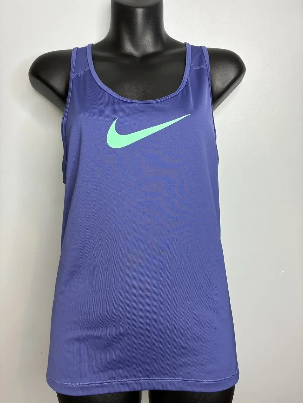Nike Dri Fit Women's Large Purple Tank with Teal Logo